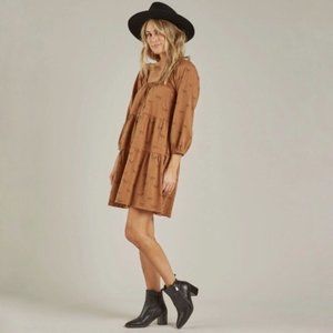 Rylee & Cru Agnes Wild Horses Rust Midi Dress